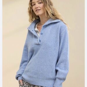 Aerie green button up sweater